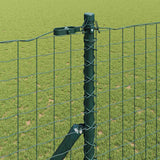 Vidaxl afrasteringspaal 12 pcs groen poedergecoat staal