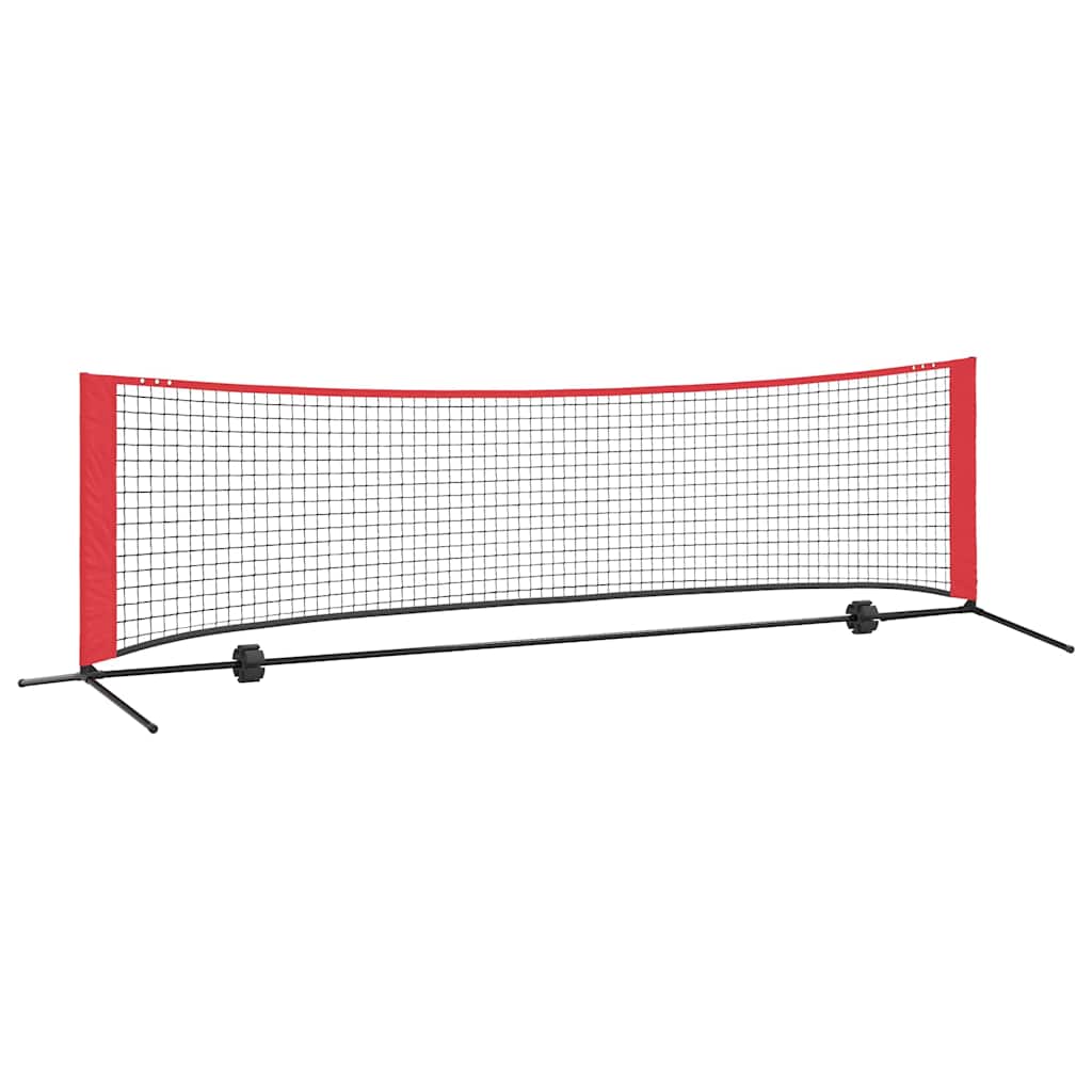 Vidaxl tennisnet zwart en rood 301 x 90,5 x 87 cm polyester