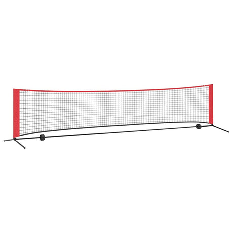 Vidaxl tennisnet zwart en rood 396 x 92 x 87 cm polyester