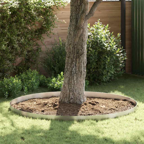 Vidaxl tuinrand 4 pcs zilver 450 x 0.05 x 15 cm roestvrij staal