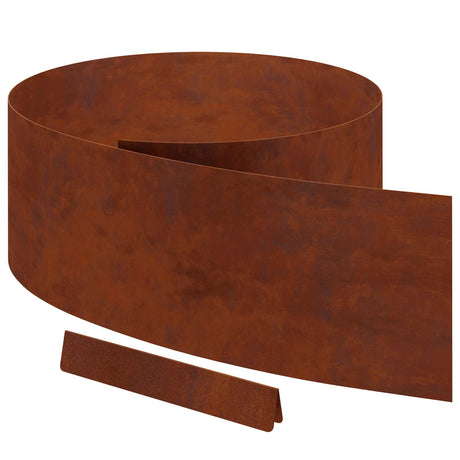 Vidaxl tuinrand 4 pcs roestig 450 x 0.05 x 15 cm cortenstaal