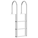 Vidaxl 3-traps steigerladder zilver 45 x 11,5 x 134 cm aluminium