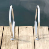 Vidaxl 4-treden haventrap zilver 45 ×11,5 ×162 cm aluminium