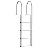 Vidaxl 4-treden haventrap zilver 45 ×11,5 ×162 cm aluminium
