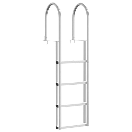Vidaxl 4-treden haventrap zilver 45 ×11,5 ×162 cm aluminium