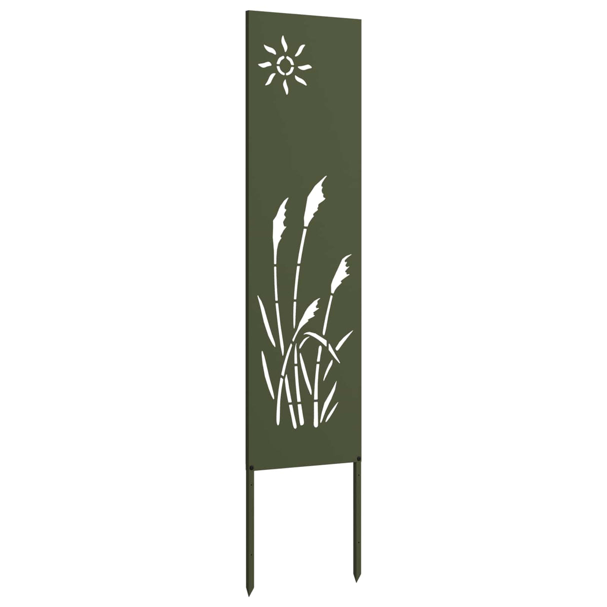 Vidaxl tuin privacy screen olijfgroen 32 x 140 cm koudgewalst staal