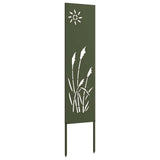 Vidaxl tuin privacy screen olijfgroen 32 x 140 cm koudgewalst staal