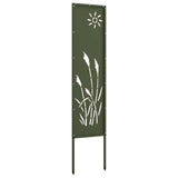 Vidaxl tuin privacy screen olijfgroen 32 x 140 cm koudgewalst staal