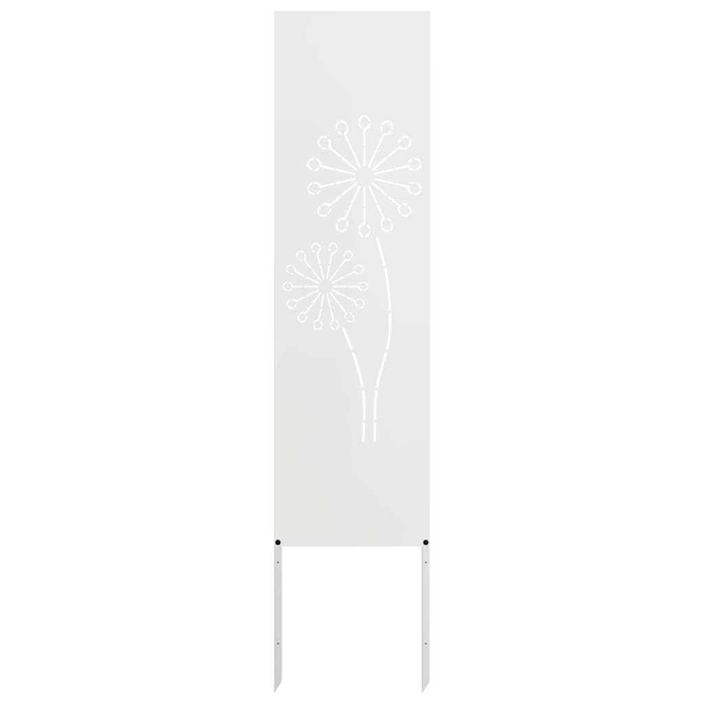Vidaxl tuin privacy screen fretwerk wit 32 x 140 cm koudgewalst staal