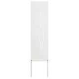 Vidaxl tuin privacy screen fretwerk wit 32 x 140 cm koudgewalst staal