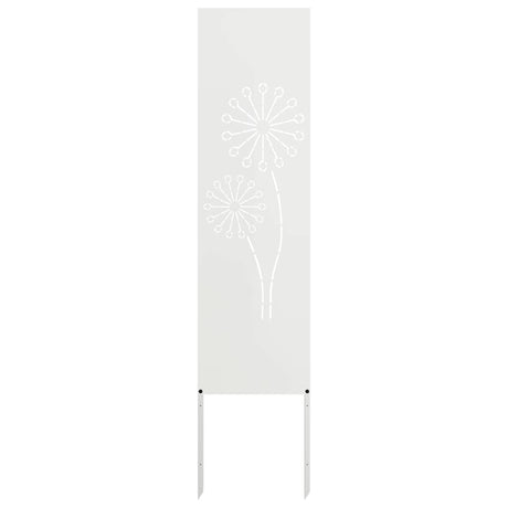 Vidaxl tuin privacy screen fretwerk wit 32 x 140 cm koudgewalst staal