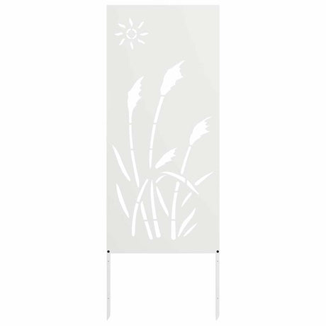 Vidaxl tuin privacy screen fretwerk wit 50 x 140 cm koudgewalst staal