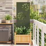 Vidaxl tuin privacy screen olijfgroen 50 x 140 cm koudgewalst staal