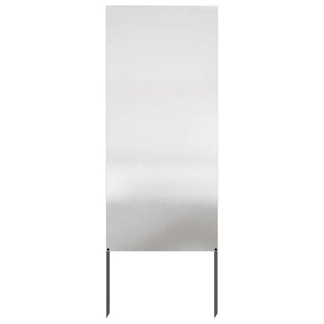 Vidaxl tuin privacy screen fretwerk zilver 50 x 140 cm roestvrij staal
