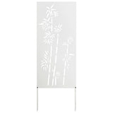 Vidaxl tuin privacy screen bloemen wit 50 x 140 cm koudgewalst staal