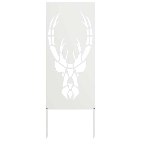Vidaxl tuin privacy screen wit 50 x 140 cm koudgewalst staal
