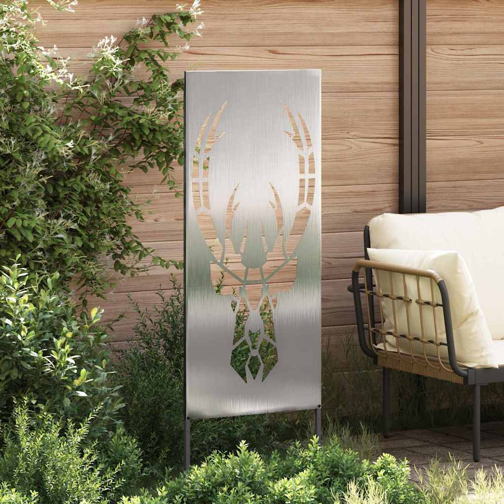 Vidaxl tuin privacy screen zilver 50 x 140 cm roestvrij staal