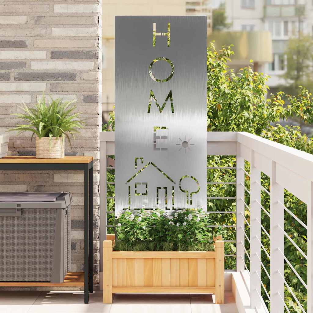 Vidaxl tuin privacy screen fretwerk zilver 50 x 140 cm roestvrij staal