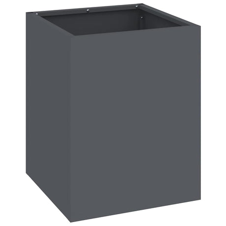 Vidaxl tuin bloempot antraciet 32 x 32 x 40 cm koudgewalst staal