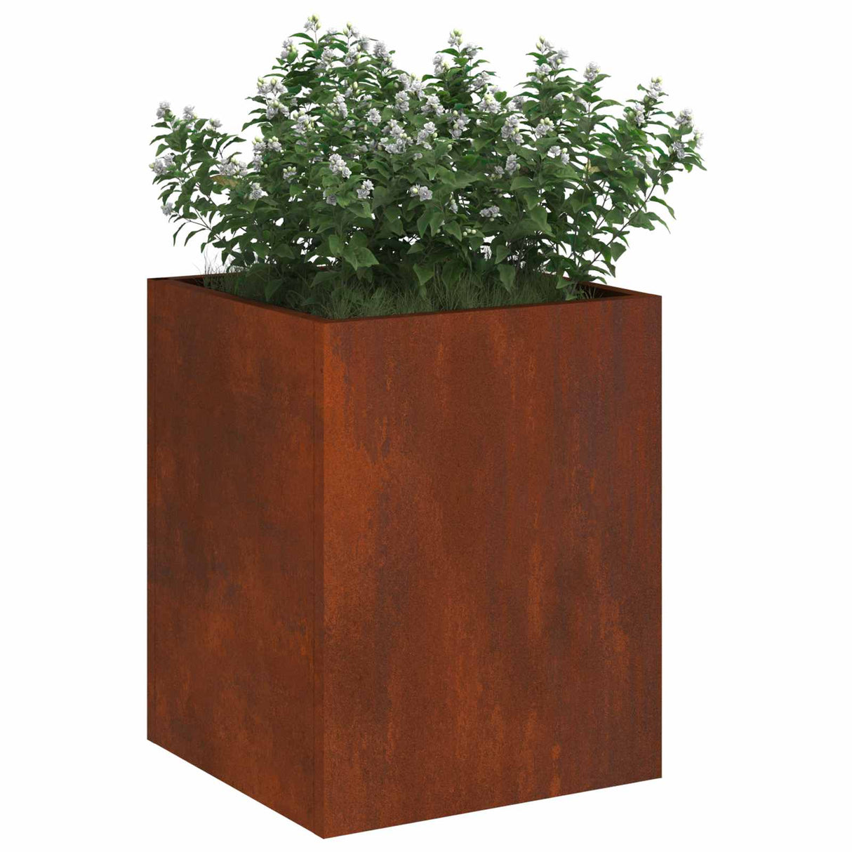 Vidaxl tuin bloempot cortenstaal 32 x 32 x 40 cm cortenstaal