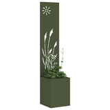 Vidaxl tuin privacy screen olijfgroen 32 x 140 cm koudgewalst staal