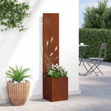 Vidaxl tuin privacy screen fretwerk roestig 32 x 140 cm cortenstaal