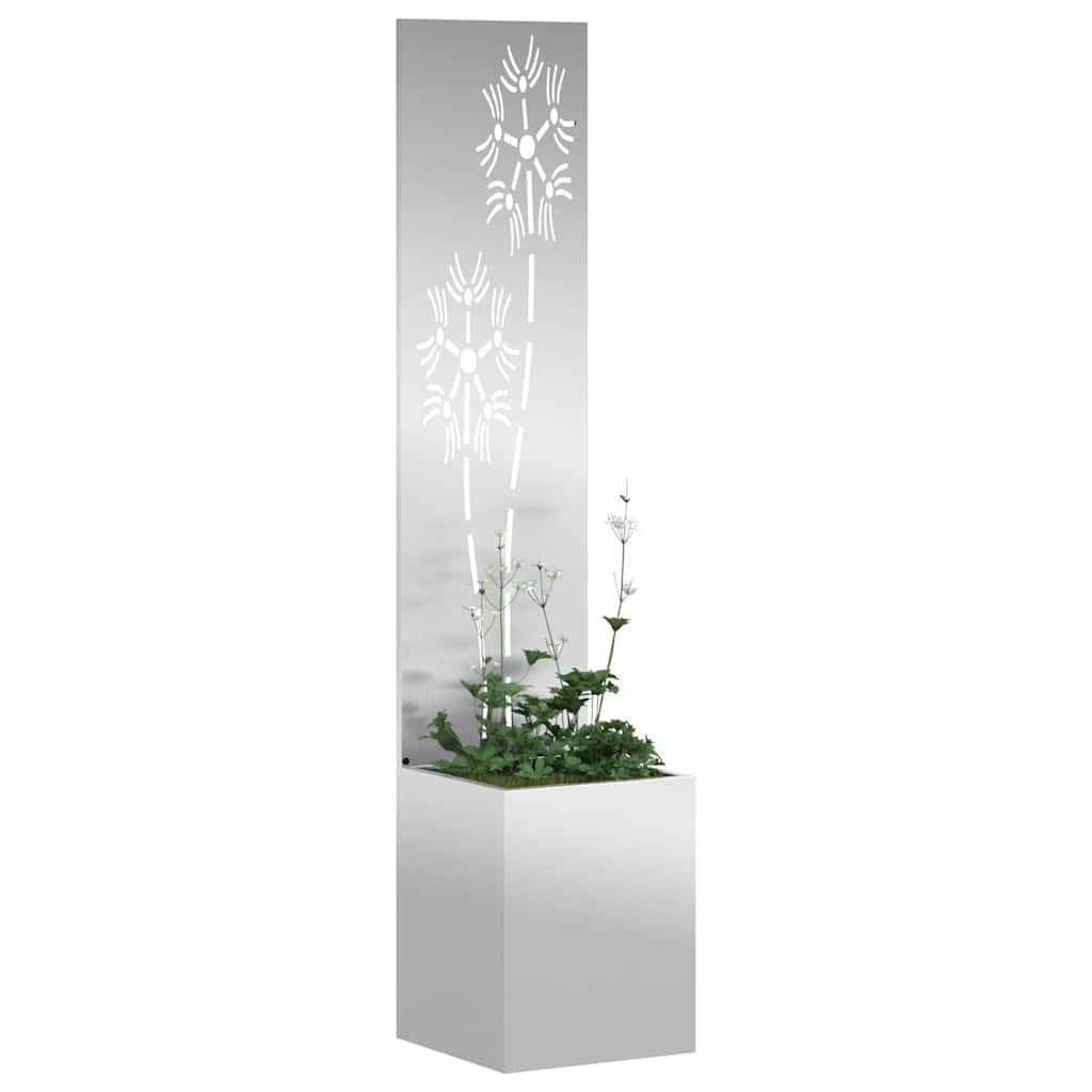 Vidaxl tuin privacy screen zilver 32 x 140 cm gegalvaniseerd staal
