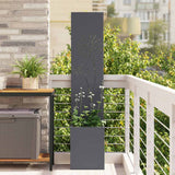 Vidaxl tuin privacy screen antraciet 32 x 140 cm koudgewalst staal