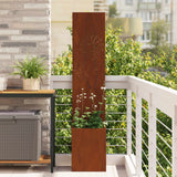 Vidaxl tuin privacy screen roestig 32 x 32 x 150 cm cortenstaal