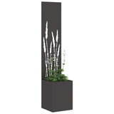 Vidaxl tuin privacy screen zwart 32 x 32 x 150 cm koudgewalst staal