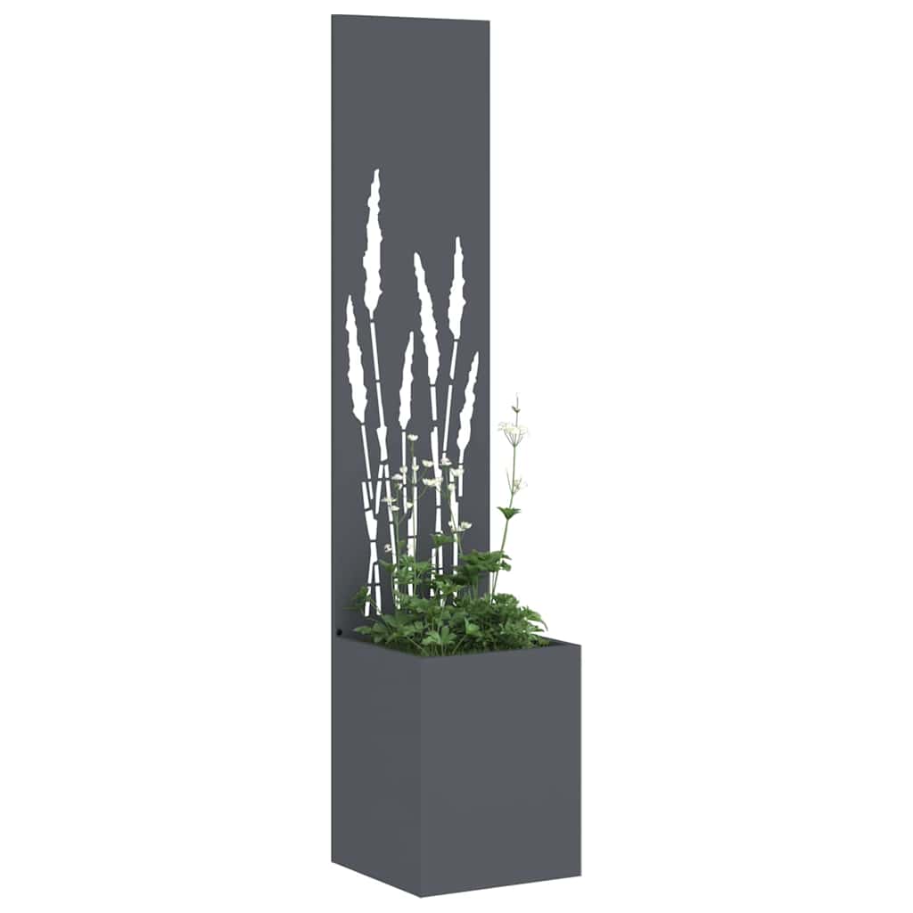 Vidaxl tuin privacy screen antraciet 32 x 140 cm koudgewalst staal