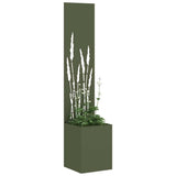 Vidaxl tuin privacy screen olijfgroen 32 x 140 cm koudgewalst staal