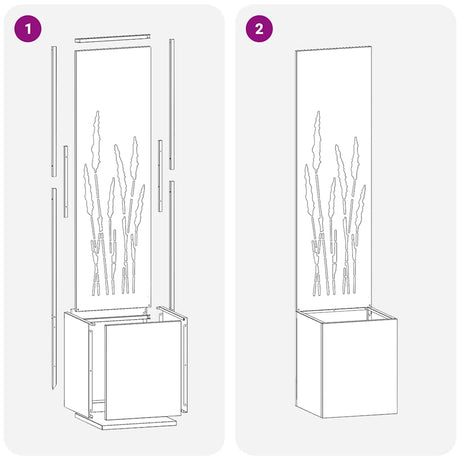 Vidaxl tuin privacy screen fretwerk roestig 32 x 140 cm cortenstaal