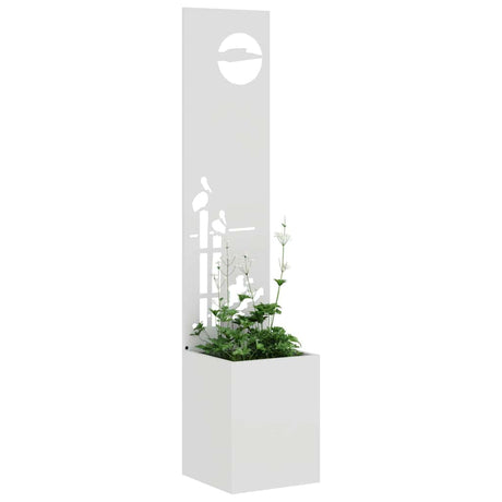 Vidaxl tuin privacy screen wit 32 x 32 x 150 cm koudgewalst staal