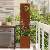 Vidaxl tuin privacy screen fretwerk roestig 32 x 140 cm cortenstaal