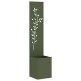 Vidaxl tuin privacy screen bloemen olijfgroen 32 x 32 x 150 cm