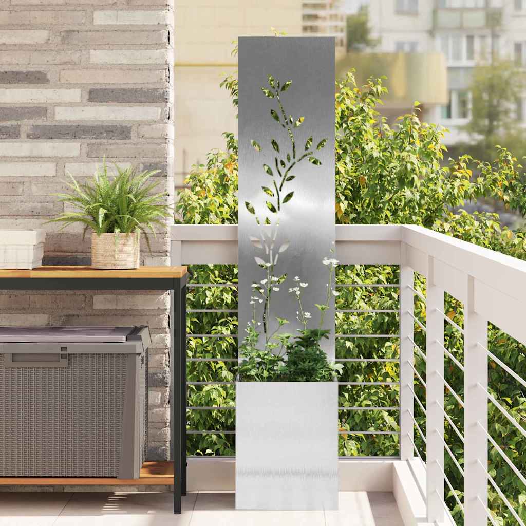 Vidaxl tuin privacy screen zilver 32 x 32 x 150 cm roestvrij staal