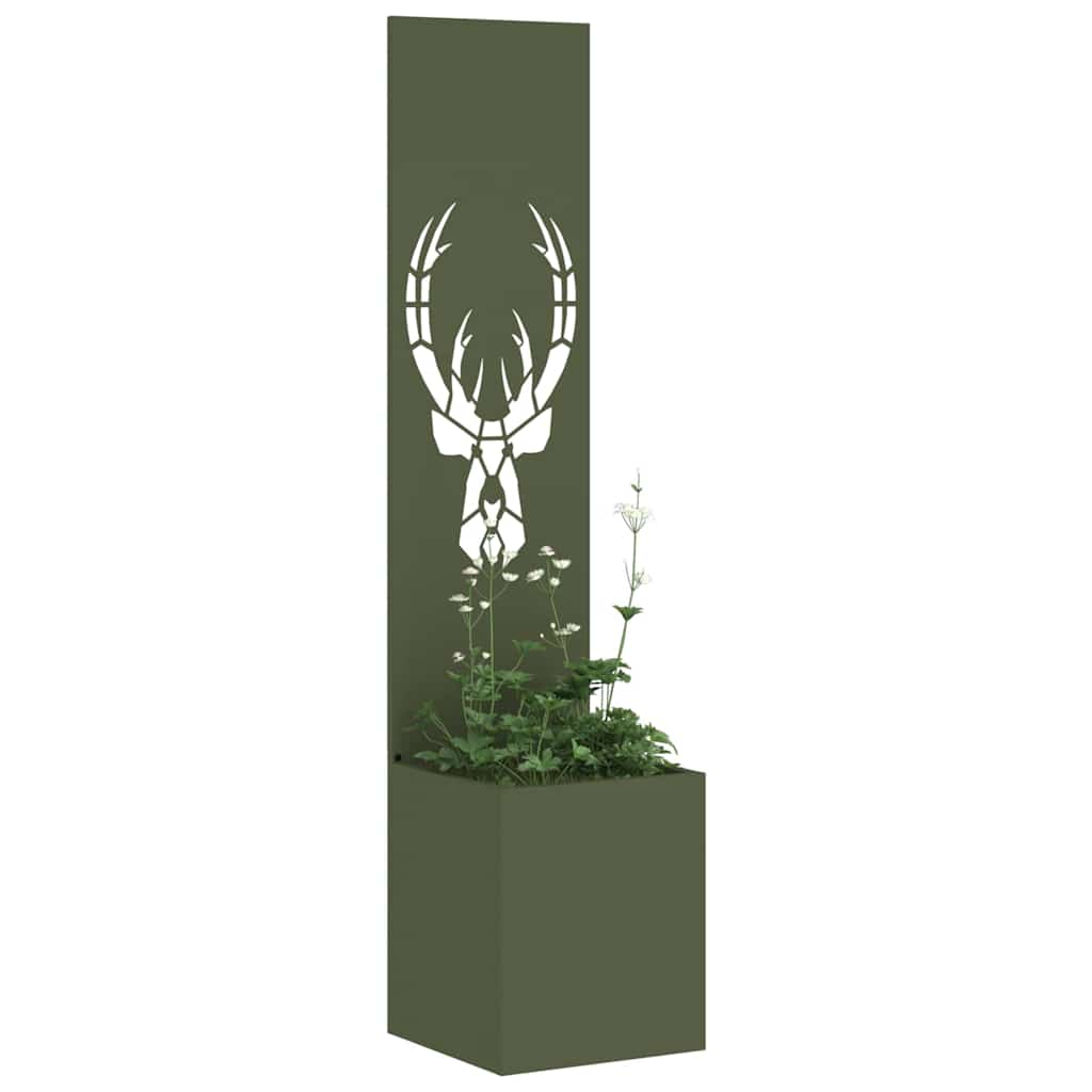 Vidaxl tuin privacy screen dierenprint olijfgroen 32 x 32 x 150 cm