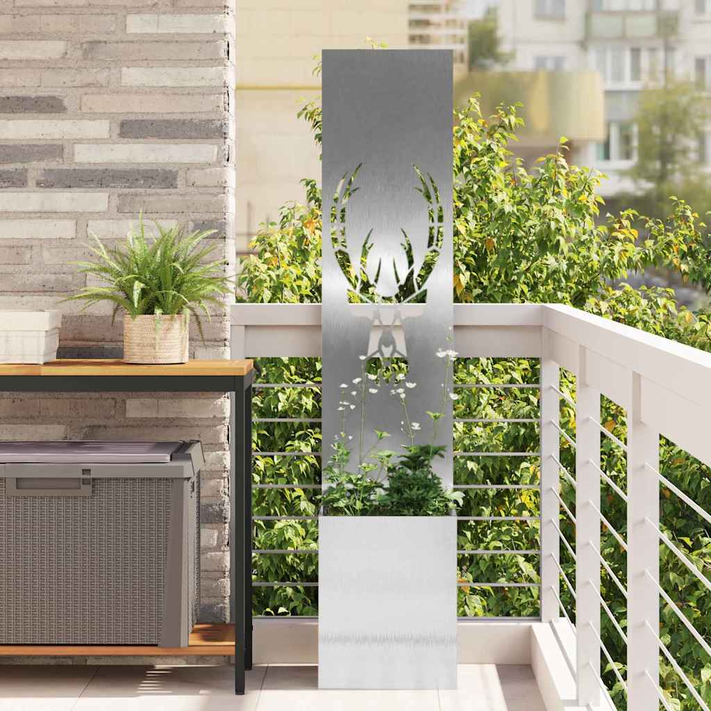 Vidaxl tuin privacy screen zilver 32 x 32 x 150 cm roestvrij staal