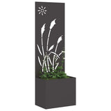 Vidaxl tuin privacy screen zwart 50 x 140 cm koudgewalst staal