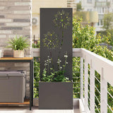 Vidaxl tuin privacy screen zwart 50 x 32 x 150 cm koudgewalst staal
