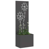 Vidaxl tuin privacy screen zwart 50 x 32 x 150 cm koudgewalst staal