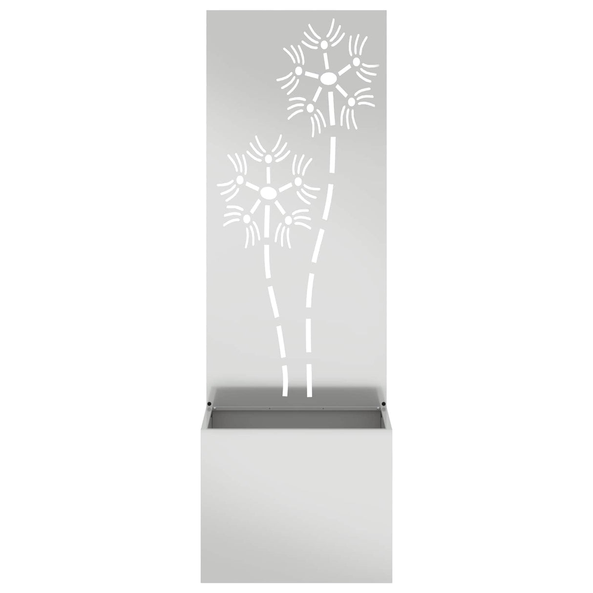 Vidaxl tuin privacy screen bloemen zilver 50 x 32 x 150 cm