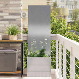 Vidaxl tuin privacy screen zilver 50 x 32 x 150 cm roestvrij staal