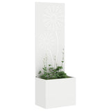 Vidaxl tuin privacy screen fretwerk wit 50 x 140 cm koudgewalst staal