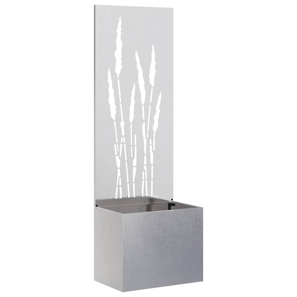 Vidaxl tuin privacy screen fretwerk zilver 50 x 140 cm roestvrij staal