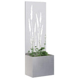 Vidaxl tuin privacy screen fretwerk zilver 50 x 140 cm roestvrij staal