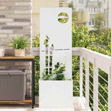 Vidaxl tuin privacy screen fretwerk wit 50 x 140 cm koudgewalst staal
