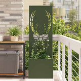 Vidaxl tuin privacy screen olijfgroen 50 x 140 cm koudgewalst staal