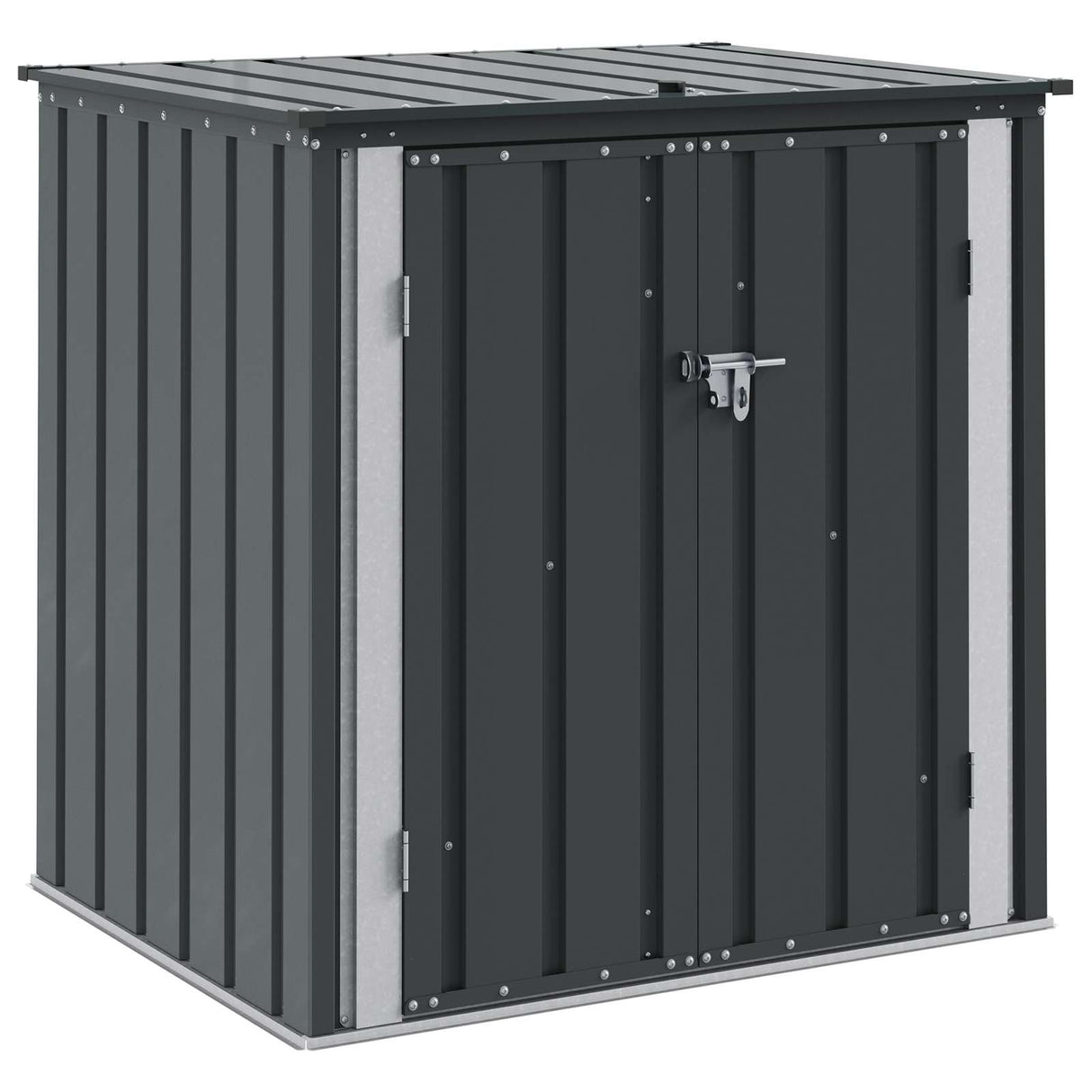 Vidaxl tuinopslagdoos zwart 101,5 x 82 x 100 cm staal